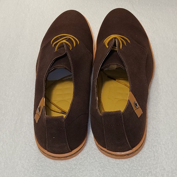 Fashion size 12 faux suede brown shoes - Picture 6 of 15